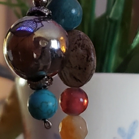 Boho Hand Crafted Beaded Keychain - Picture 6 of 8